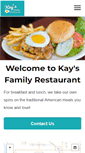 Mobile Screenshot of kaysfamilyrestaurant.com