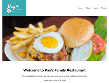 Tablet Screenshot of kaysfamilyrestaurant.com
